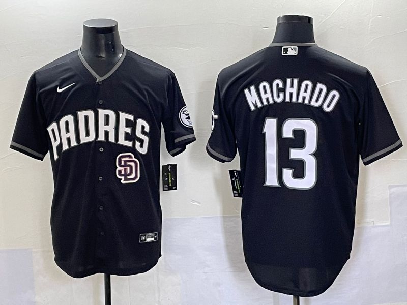 Men 2025 San Diego Padres #13 Machado Black Game Nike MLB Jersey style 7039->san diego padres->MLB Jersey